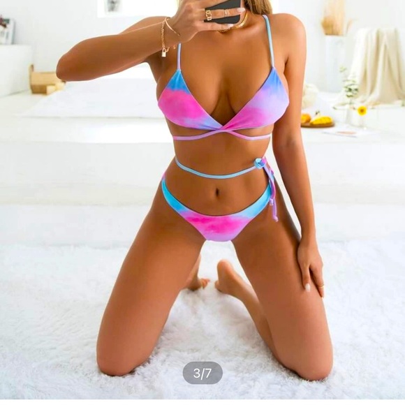 BRAND NEW SHEIN BIKINI- tie dye - Picture 2 of 3